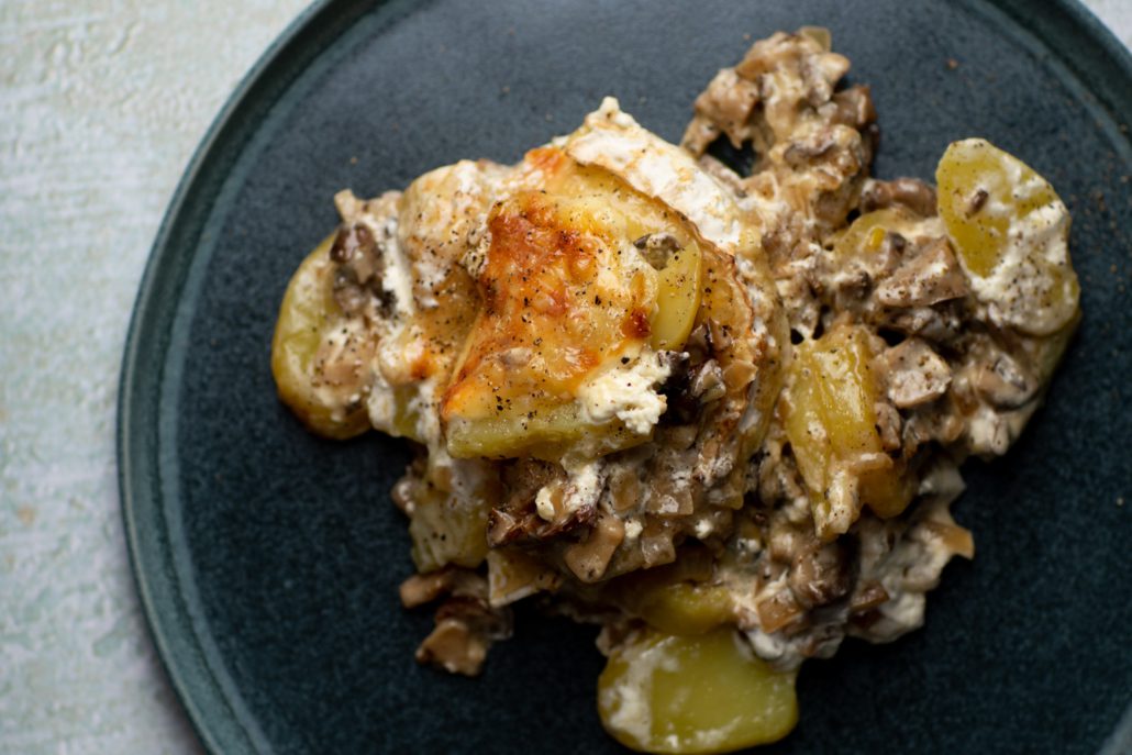 Tartiflette vegetarienne - Käse-Kartoffelauflauf Rezept - PAREA
