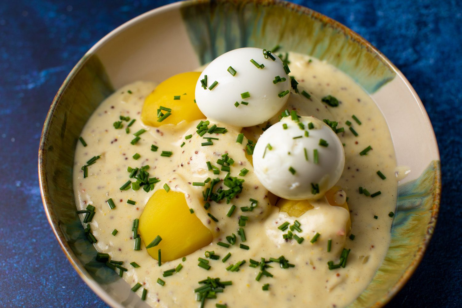 Eier &amp; Kartoffeln in cremiger Senfsauce | Rezept - PAREA